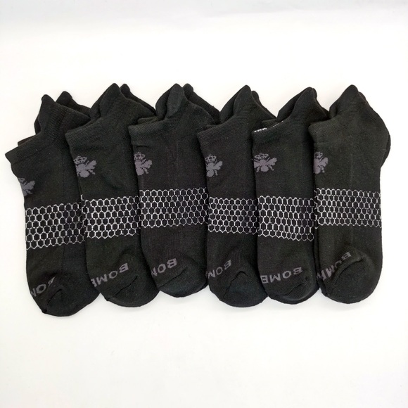 Bombas Socks 6 Pairs Men Ankle Socks Black *NWOT* - Picture 2 of 7